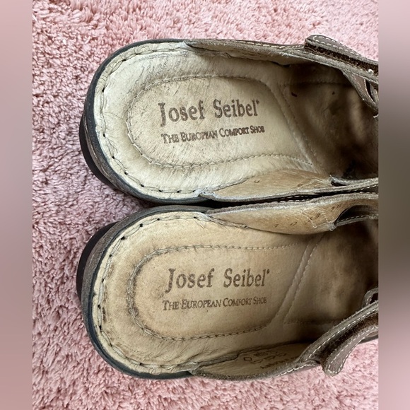 Josef Seibel Leather Slide Heeled Sandals Women’s Size 7.5 (EU 38) - Picture 10 of 11